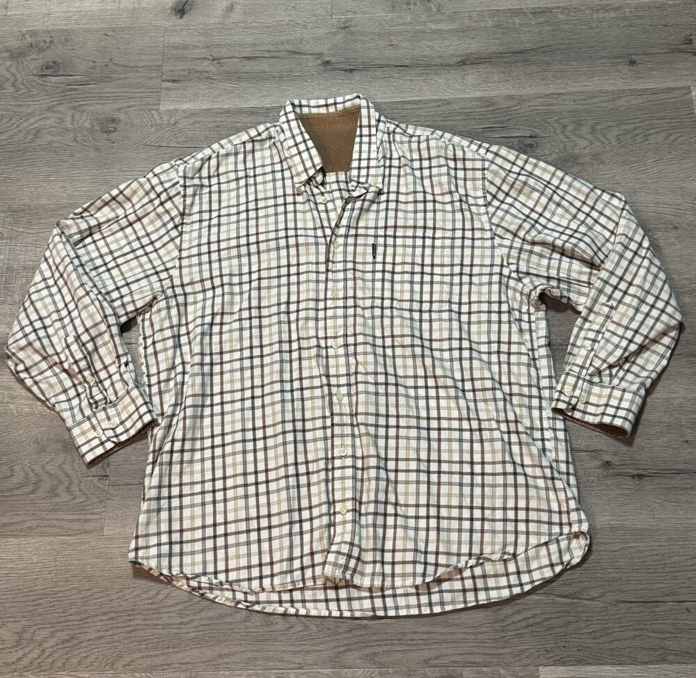 Barbour Long Sleeve Button Down Shirt US XL EU/UK 3XL Plaid Country Corduroy